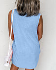 Mineral Wash Sleeveless Mini Dress