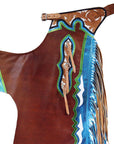 Hilason Handmade Genuine Leather Chaps Adult Handtooled Rodeo Bull Riding