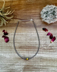14 inch 3 mm sterling silver pearls choker - with bumblebees beads