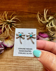 Dragonfly Earrings with Kingman Turquoise – Sterling Silver