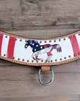 Hilason Western Horse Tripping Breast Collar Us Flag American Leather