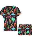Vegas Neon Western Women's Short and Top Pajama Set
