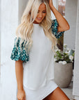 Aileen Floral Puff Sleeve Oversized Top