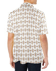 White Aztec Men's Polo Style Shirt