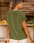 Corded Knit Short Sleeve T-Shirt