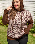 Scarlett Print Knit Patchwork Hoodie