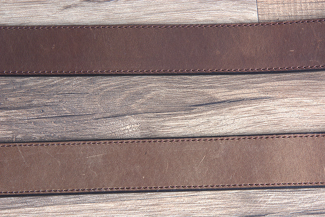 18 Inch 3D Dark Brown Leather Floral Boys Youth Cowboy Basic Belt