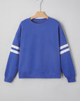 Varsity Stripe Drop Shoulder Sweatshirt