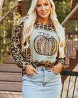 Aitana Halloween Pumpkin Leopard Sweatshirt