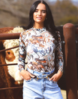 WILD HORSES MESH LAYERING TOP