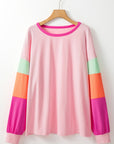 Harlow Plus Size Patchwork Long Sleeve Top