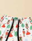 Christmas Trees & Nutcracker Buttoned Pajama Set