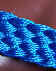 Classic Equine Braided Strong Uv Protect Horse Rope Halter W/ 8' Lead Blue