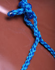 Classic Equine Braided Strong Uv Protect Horse Rope Halter W/ 8' Lead Blue