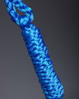 Classic Equine Braided Strong Uv Protect Horse Rope Halter W/ 8' Lead Blue