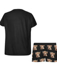 Highland Calf Women's Western Top and Short Pajama Set
