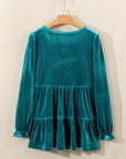 Jasmine Velvet V Neck Puff Sleeve Blouse