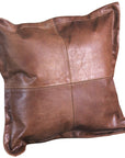 New Genuine Antique Vintage Leather Pillow Cushion Cover 16 X 16