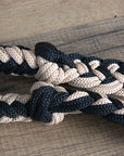 Hilason Braided Poly Barrel Racing Contest Flat Reins 1" X 8Ft Tan Black