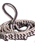 Hilason Braided Poly Barrel Racing Contest Flat Reins 1" X 8Ft Tan Black