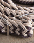 Hilason Braided Poly Barrel Racing Contest Flat Reins 1" X 8Ft Tan Black