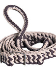 Hilason Braided Poly Barrel Racing Contest Flat Reins 1" X 8Ft Tan Black