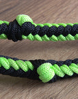 Hilason Braided Poly Barrel Racing Contest Flat Reins 1" X 8Ft Tan Black
