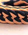 Hilason Braided Poly Barrel Racing Contest Flat Reins 1" X 8Ft Tan Black