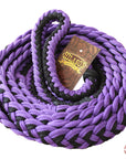 Hilason Braided Poly Barrel Racing Contest Flat Reins 1" X 8Ft Tan Black