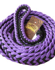 Hilason Braided Poly Barrel Racing Contest Flat Reins 1" X 8Ft Tan Black