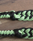 Hilason Braided Poly Barrel Racing Contest Flat Reins 1" X 8Ft Tan Black