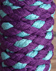 HILASON Horse Roping Lead Rope Riding Poly 1/4 In X 8 Ft Purple-Turquoise