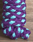 HILASON Horse Roping Lead Rope Riding Poly 1/4 In X 8 Ft Purple-Turquoise
