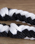 Hilason Braided Poly Barrel Racing Contest Flat Reins 1" X 8Ft Tan Black