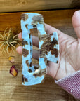 Cow Print Hair Clips
