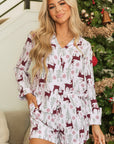 Christmas Deer Shirt and Shorts Lounge Set