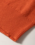 Amoura Textured Knit Bubble Sleeve Square Neck Top