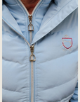 Ice Blue Duck Down Riding Jacket
