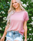 Louisa Colorblock Crew Neck T Shirt
