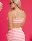 Azaria 3pcs Gingham High Waist Bikini & Sarong