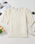 Frankie Eyelet Embroidered Casual Blouse