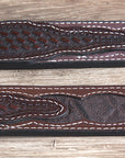 42" Roper Western 1.5" Elephant Print Basketweave Ends Mens Cowboy Belt Brown