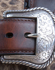 46" Roper Western 1.5" Crazyhorse Distressed Leather Mens Cowboy Belt Brown