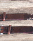 40" Roper Western 1.5" Crazyhorse Distressed Leather Mens Cowboy Belt Brown