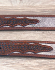 40" Roper Western 1.5" Dude Taupe Leather Basketweave Ends Mens Cowboy Belt