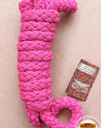 Hilason Horse Riding Poly Lead Rope Brown Tan  1/4" X 8 Ft.