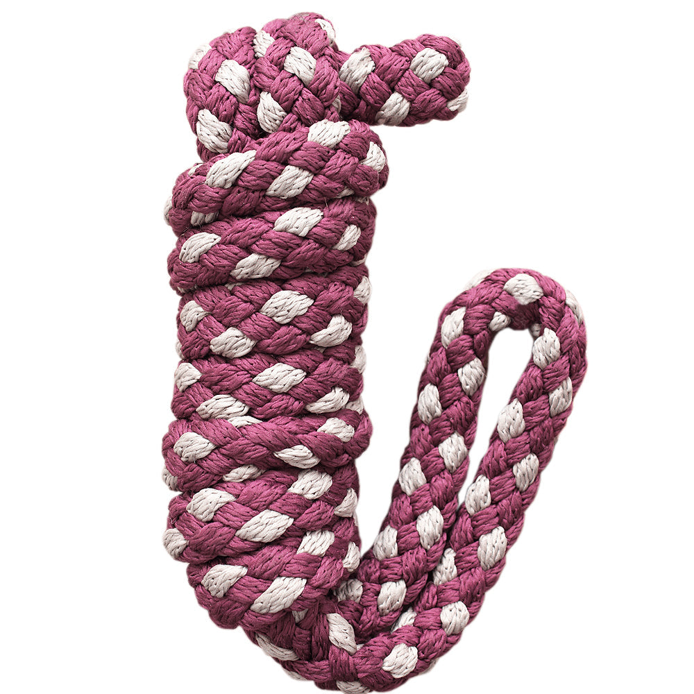 Hilason Horse Riding Poly Lead Rope Brown Tan  1/4" X 8 Ft.