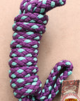 Hilason Horse Riding Poly Lead Rope 1/4" X 9 Ft. Red Turquoise