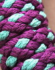 Hilason Horse Riding Poly Lead Rope 1/4" X 9 Ft. Red Turquoise
