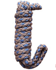 Hilason Horse Riding Poly Lead Rope Brown Tan  1/4" X 8 Ft.